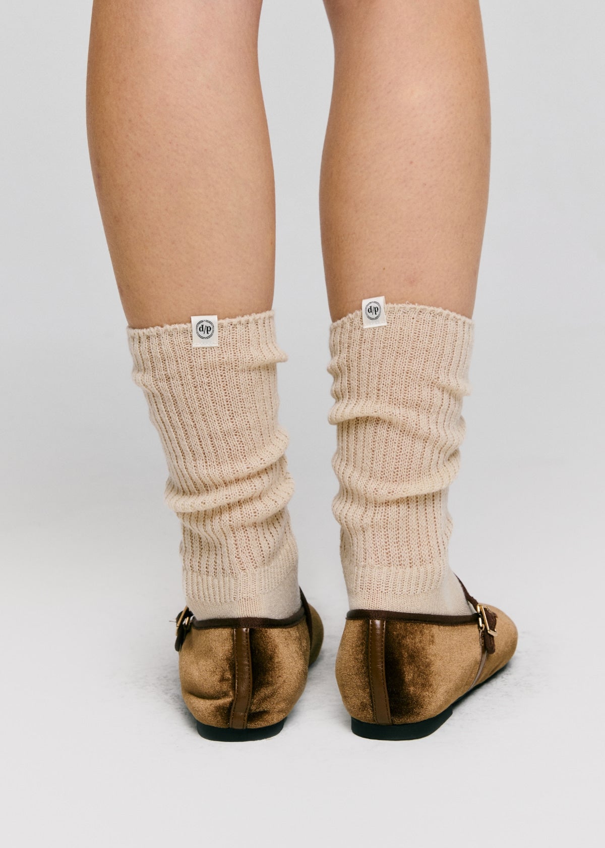 Depound sheer knit socks - light beige