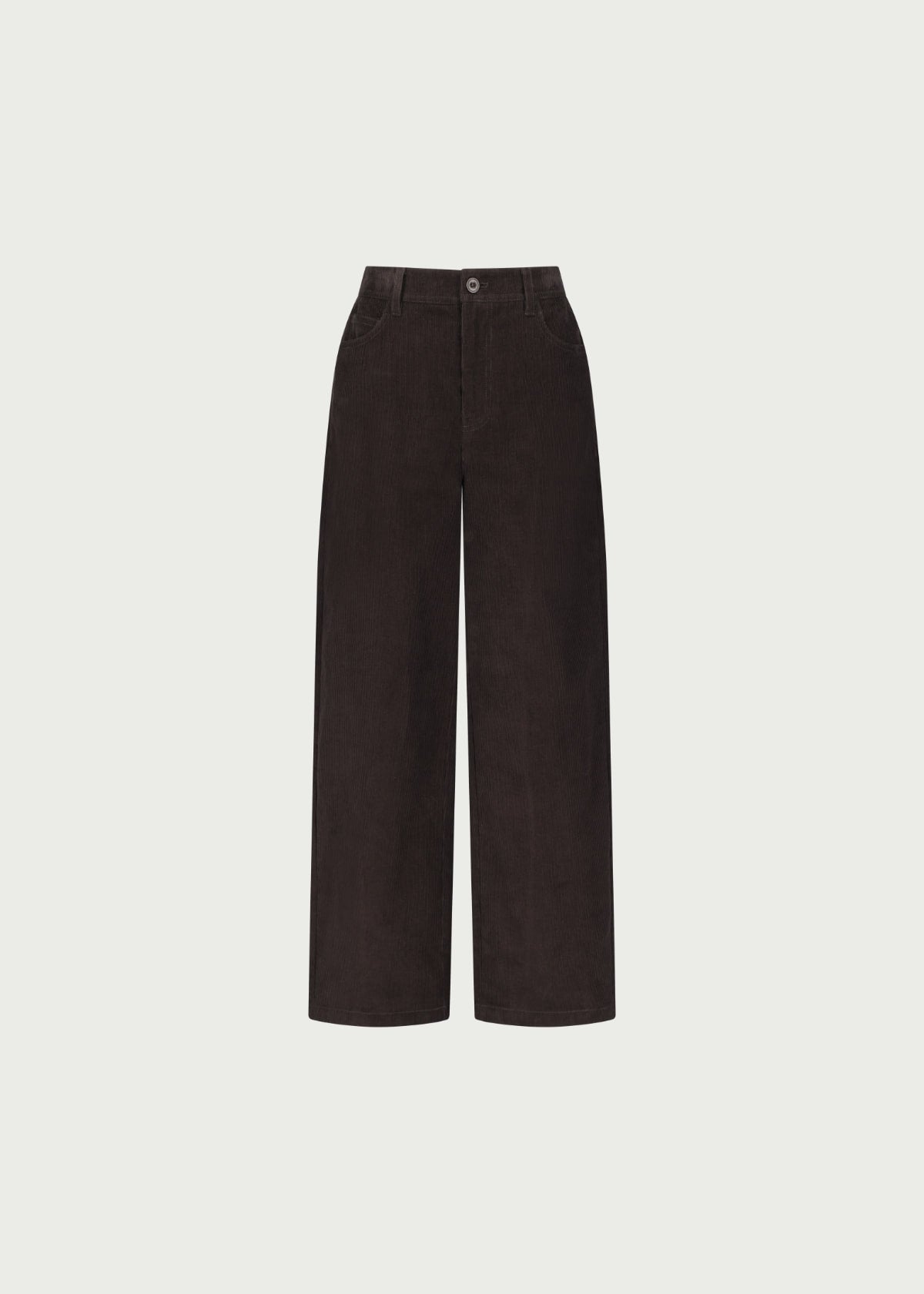 Depound corduroy back banding pants - dark brown