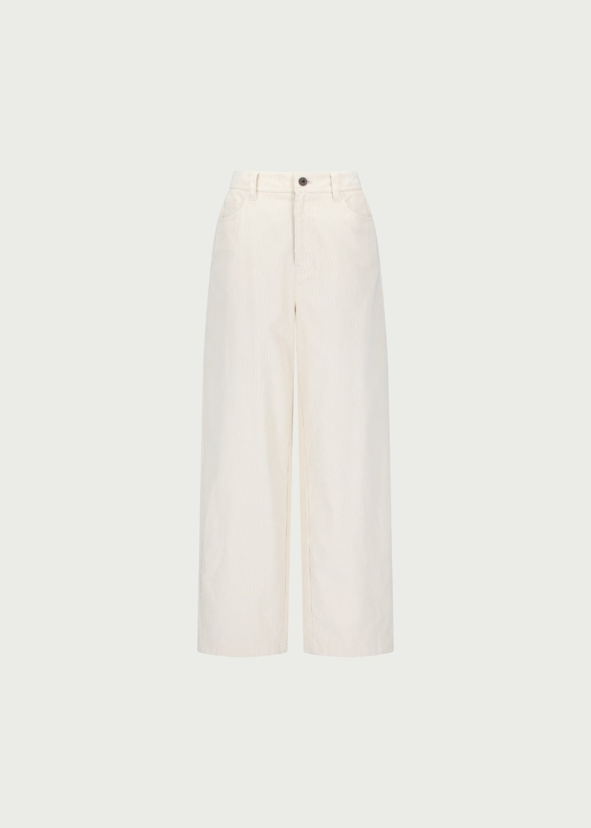Depound corduroy back banding pants - ivory