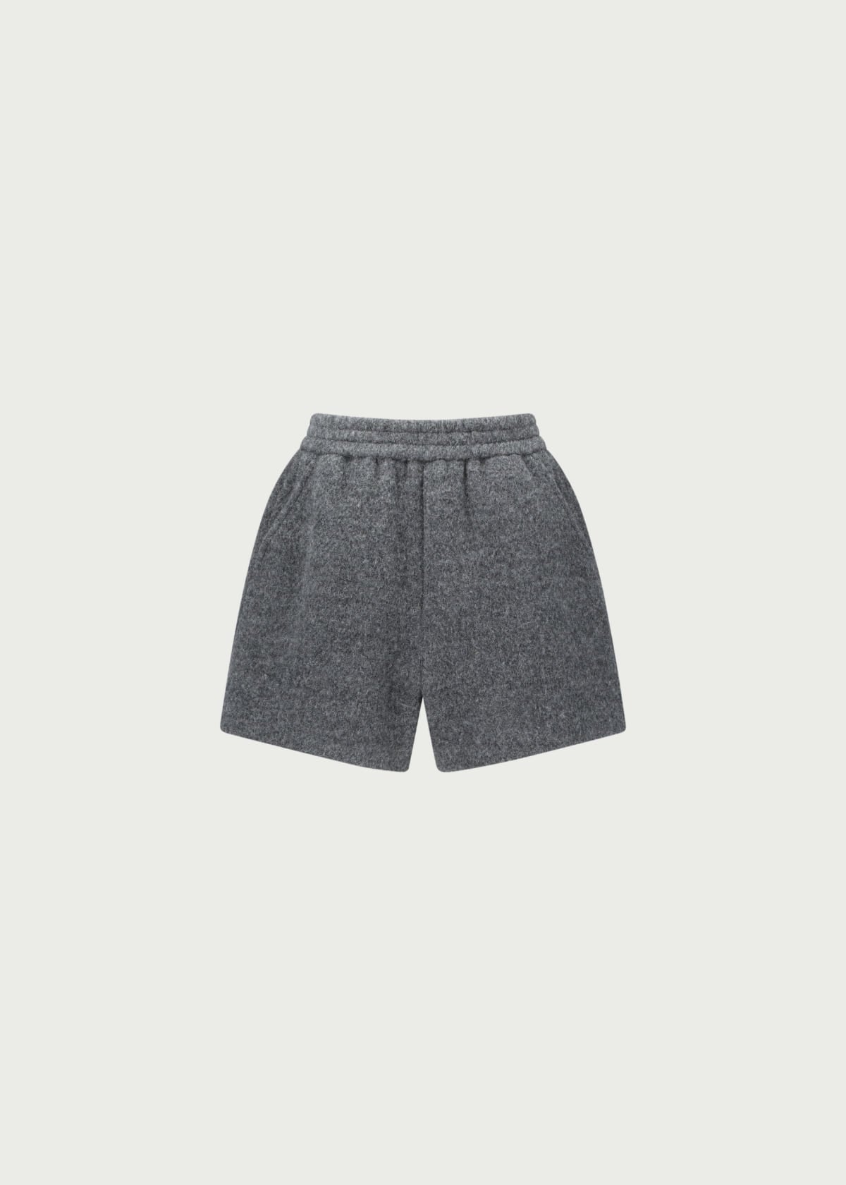 Depound boucle wool banding shorts - charcoal