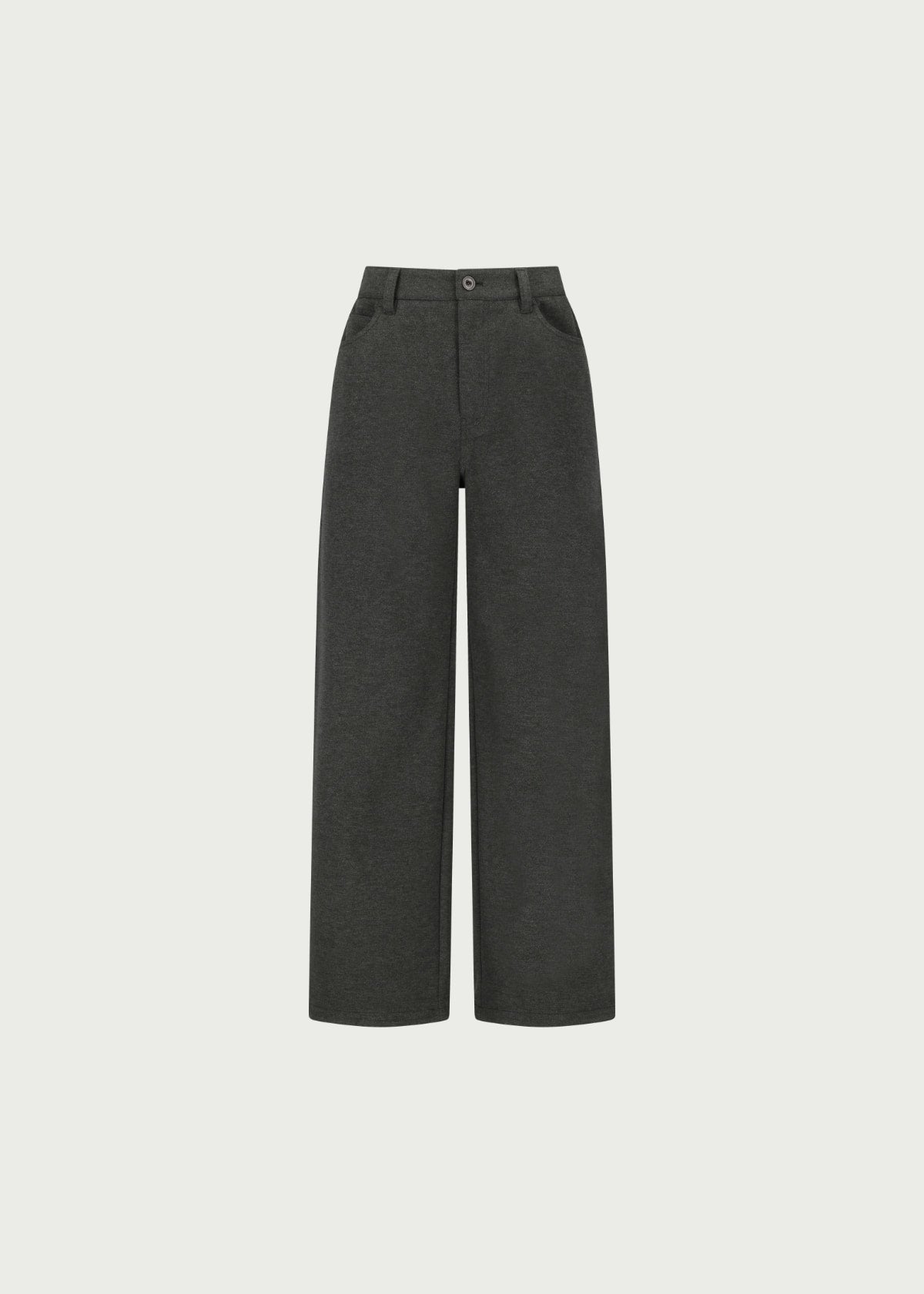 Depound brushed back banding pants - charcoal
