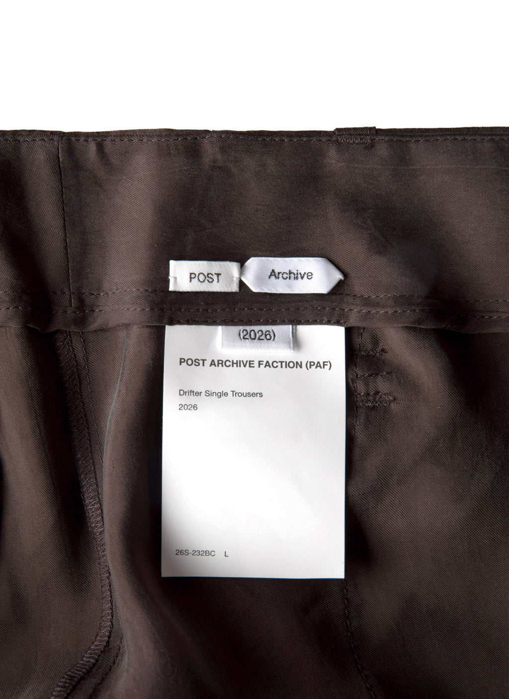 Post_Archive_Faction Drifter Single Trousers