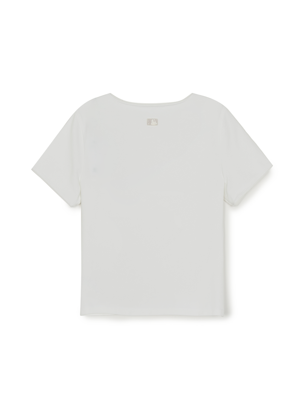 MLB Korea Women's Basic Lace Square Neck Slim Semi Crop T-shirts