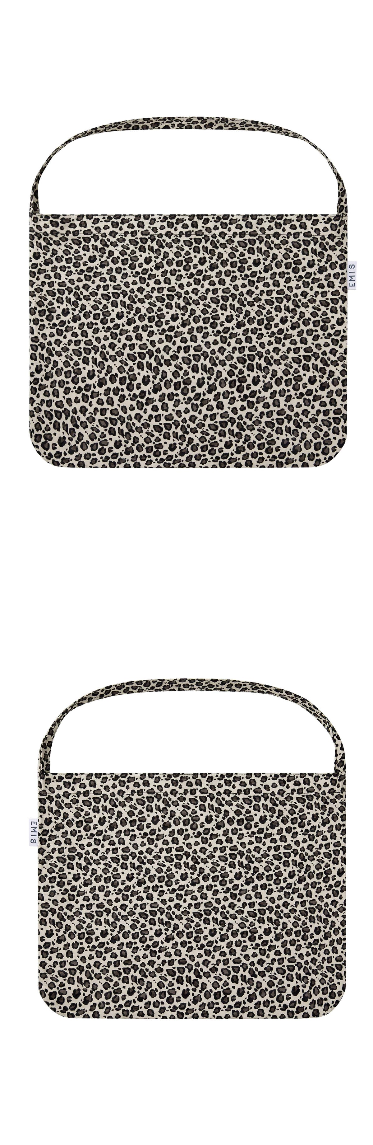 Emis Leopard Corduroy Eco Bag-White