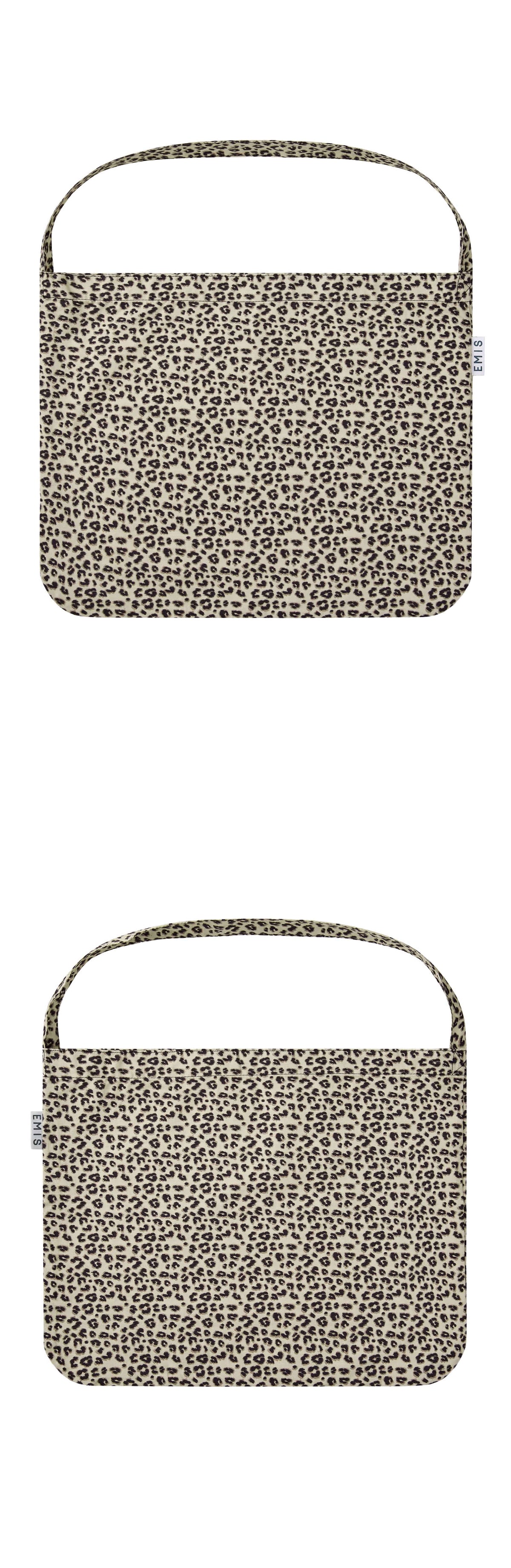Emis Leopard Corduroy Eco Bag-Cream