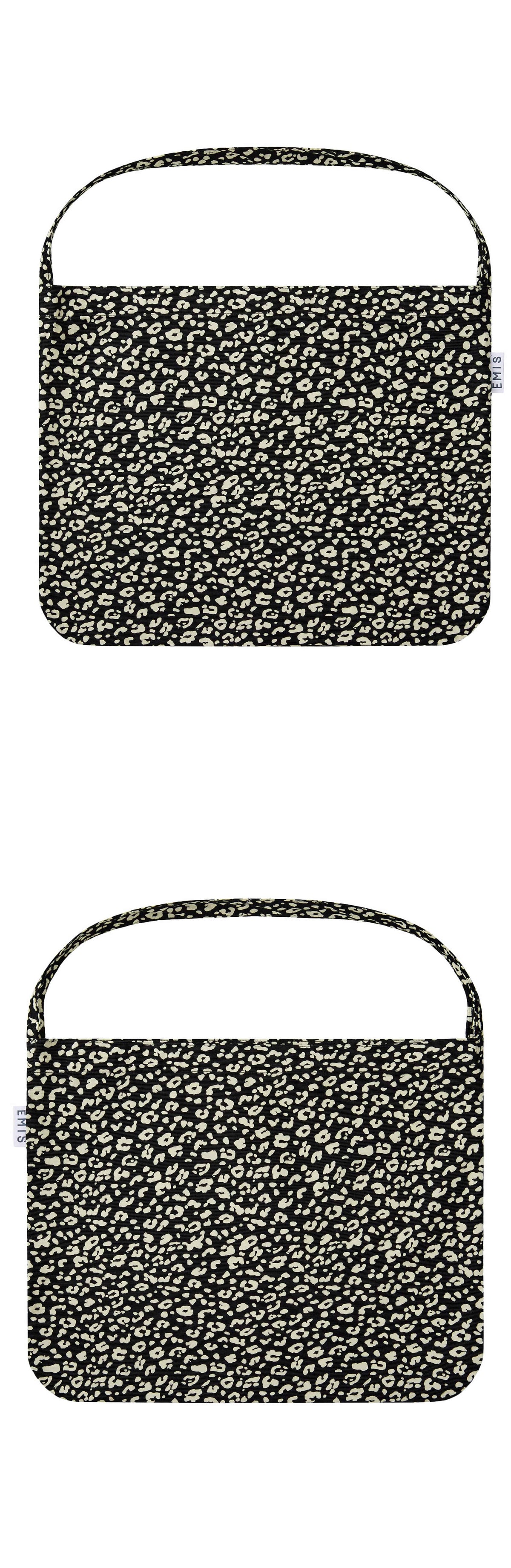 Emis 22Y Leopard Corduroy Eco Bag-Black