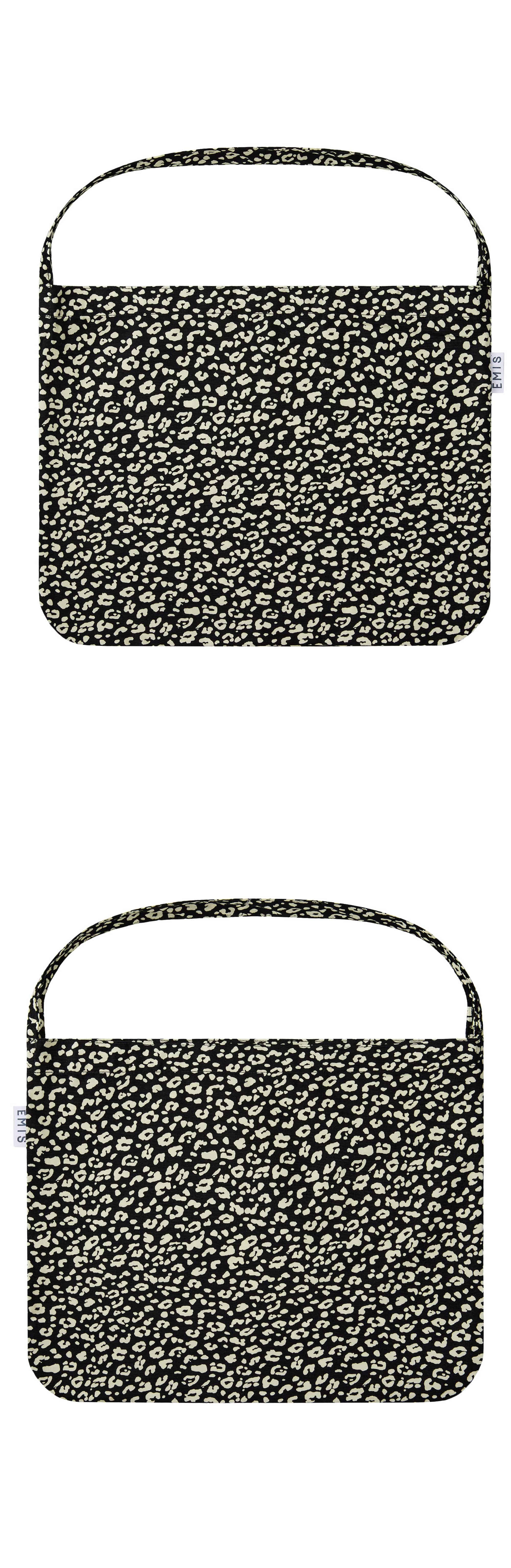 Emis 22Y Leopard Corduroy Eco Bag-Black