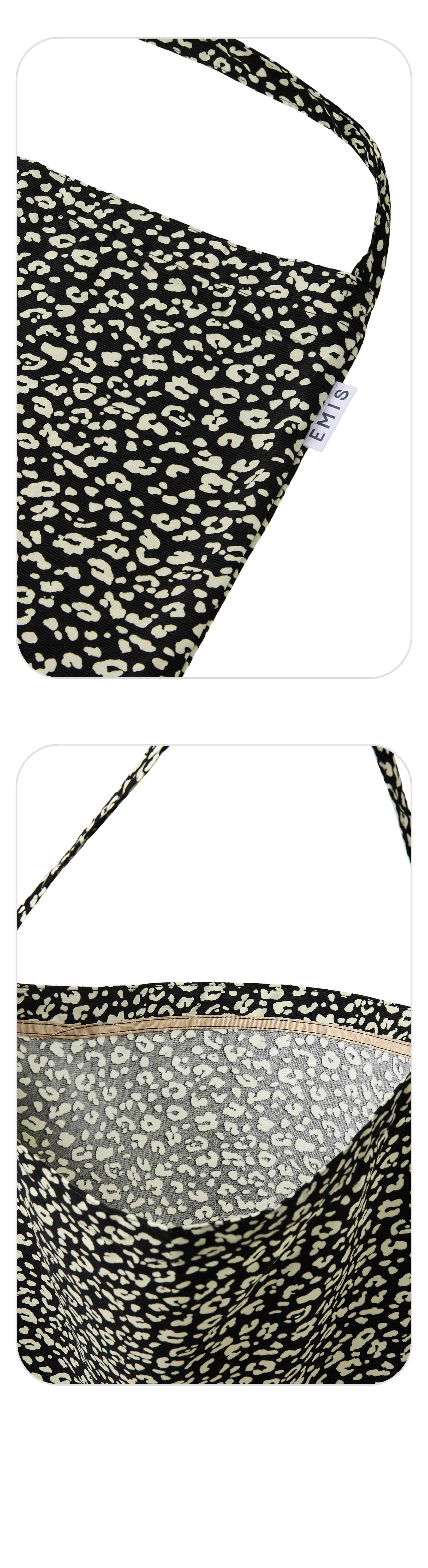 Emis 22Y Leopard Corduroy Eco Bag-Black