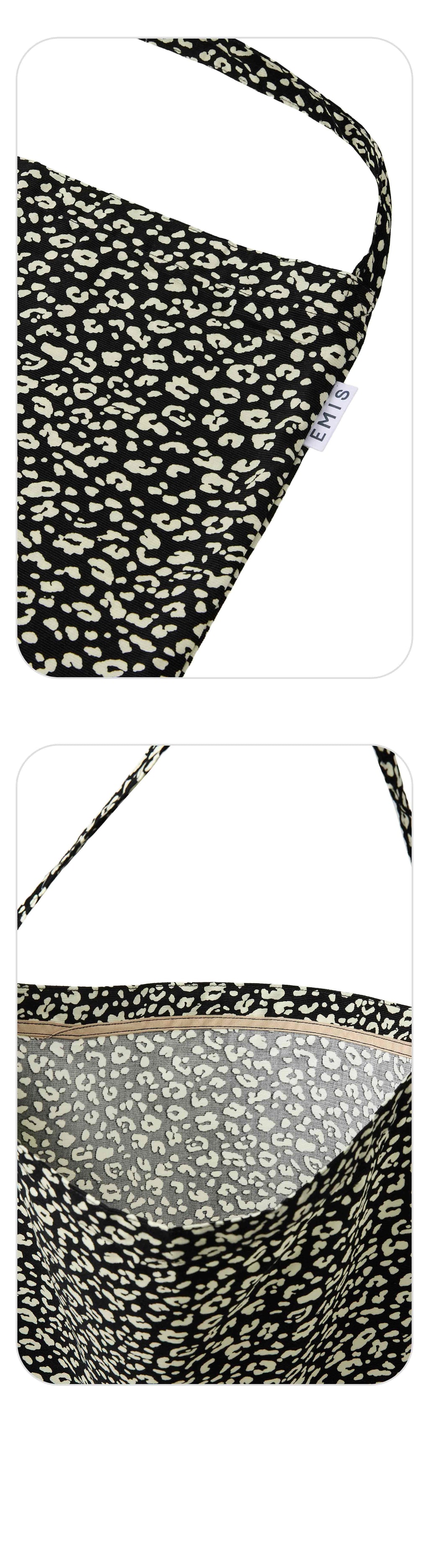 Emis 22Y Leopard Corduroy Eco Bag-Black