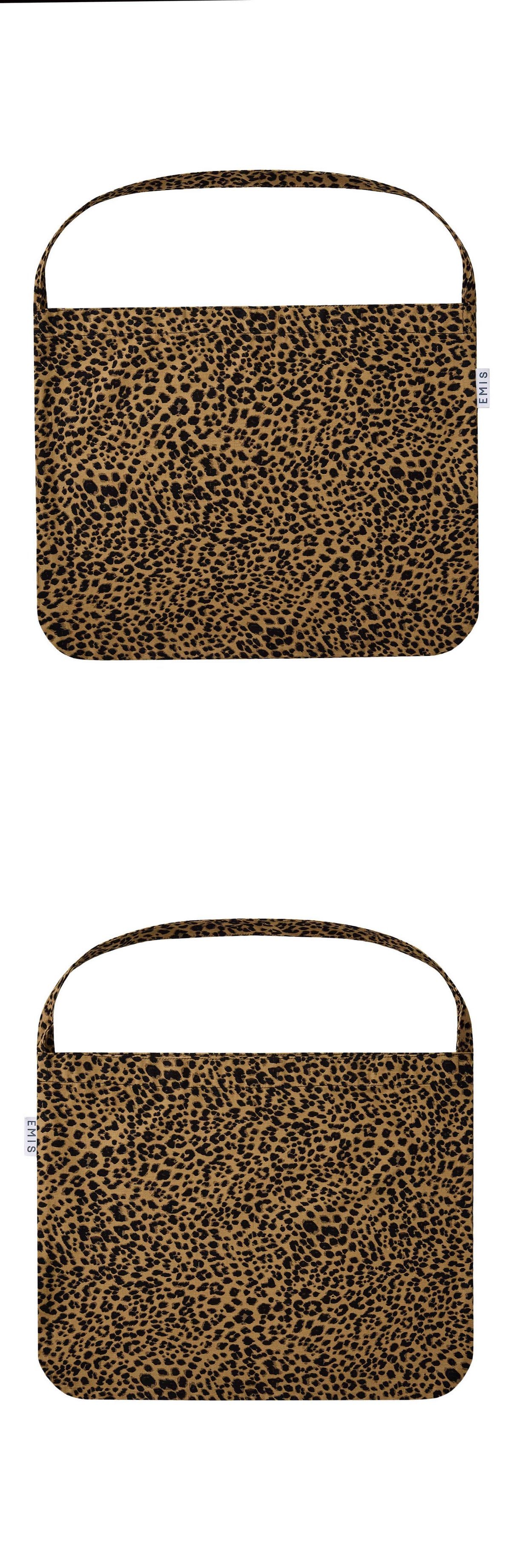 Emis 22Y Leopard Corduroy Eco Bag-Brown