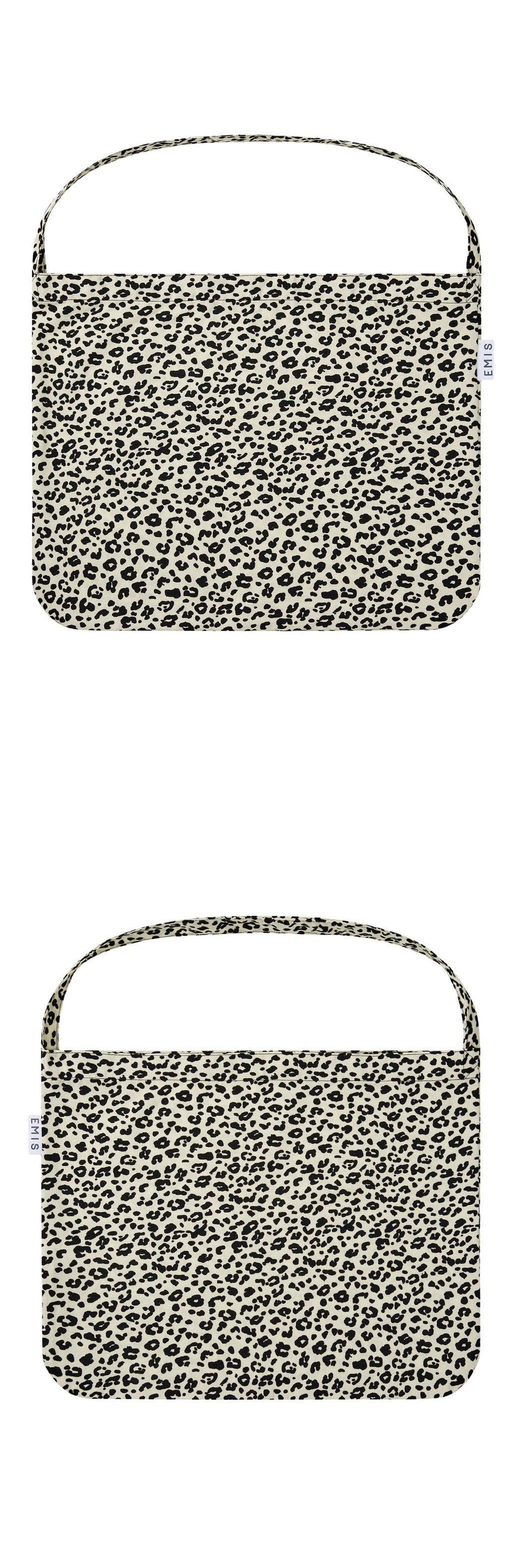 Emis 22Y Leopard Corduroy Eco Bag-Ivory