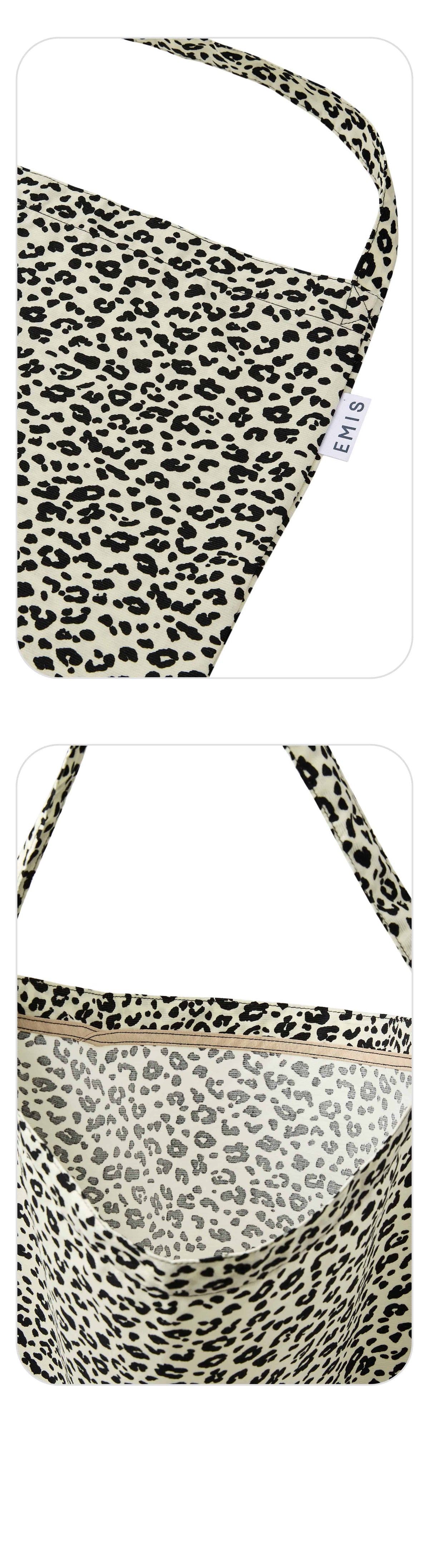 Emis 22Y Leopard Corduroy Eco Bag-Ivory