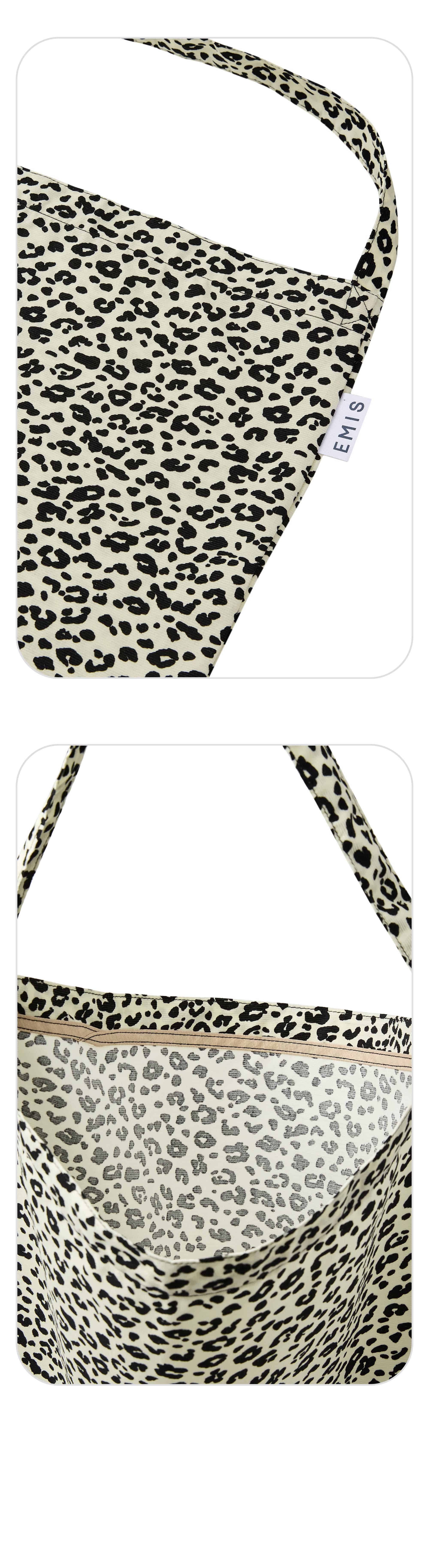 Emis 22Y Leopard Corduroy Eco Bag-Ivory