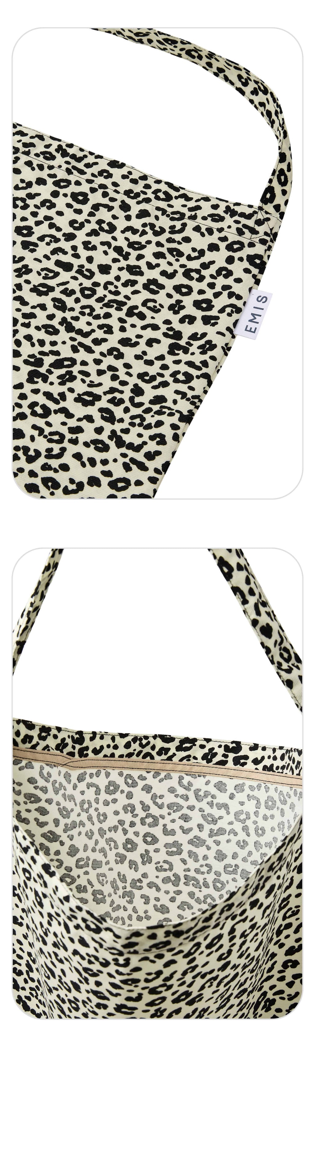 Emis 22Y Leopard Corduroy Eco Bag-Ivory