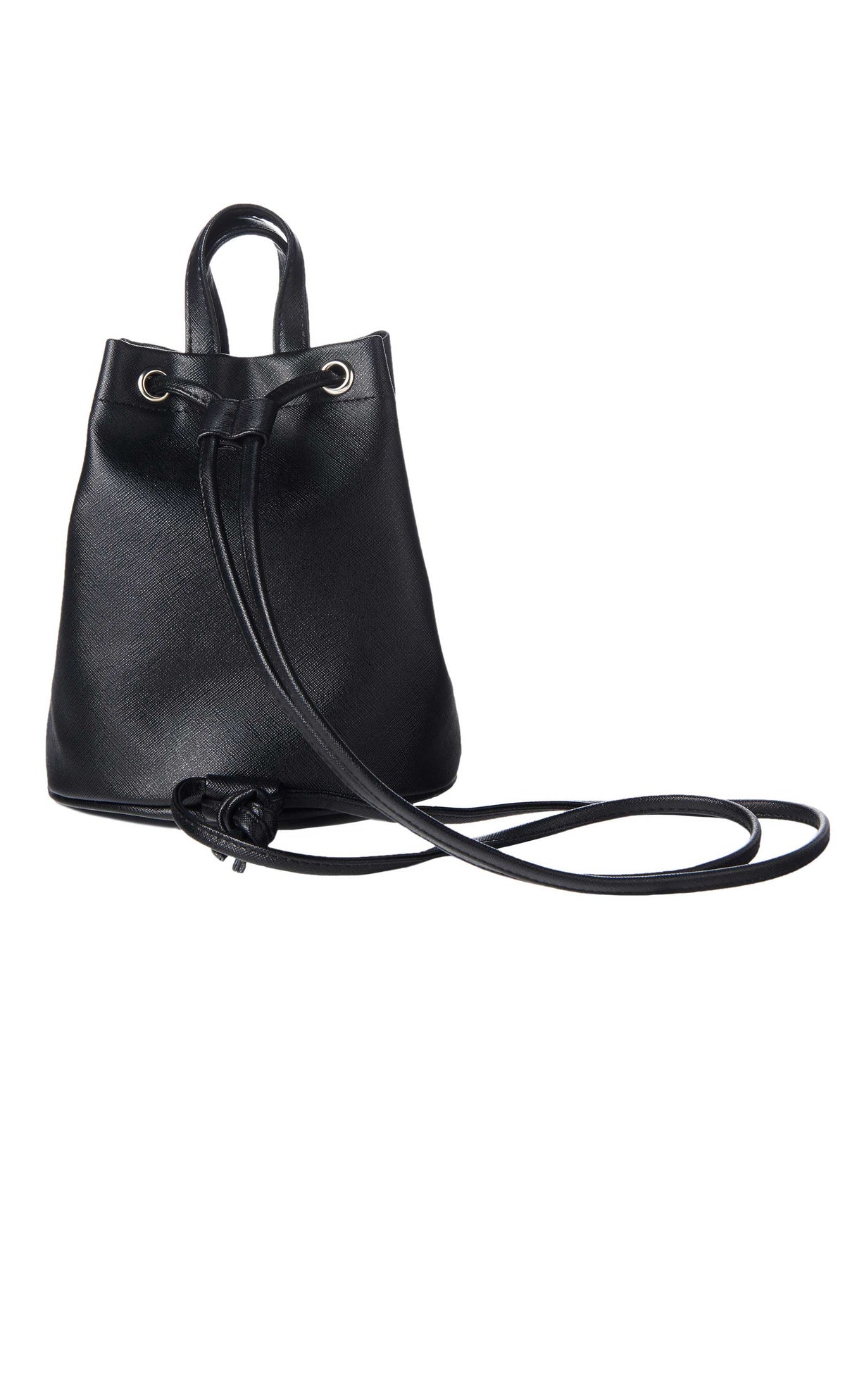 EMIS Leather Mini Back Pack-Black