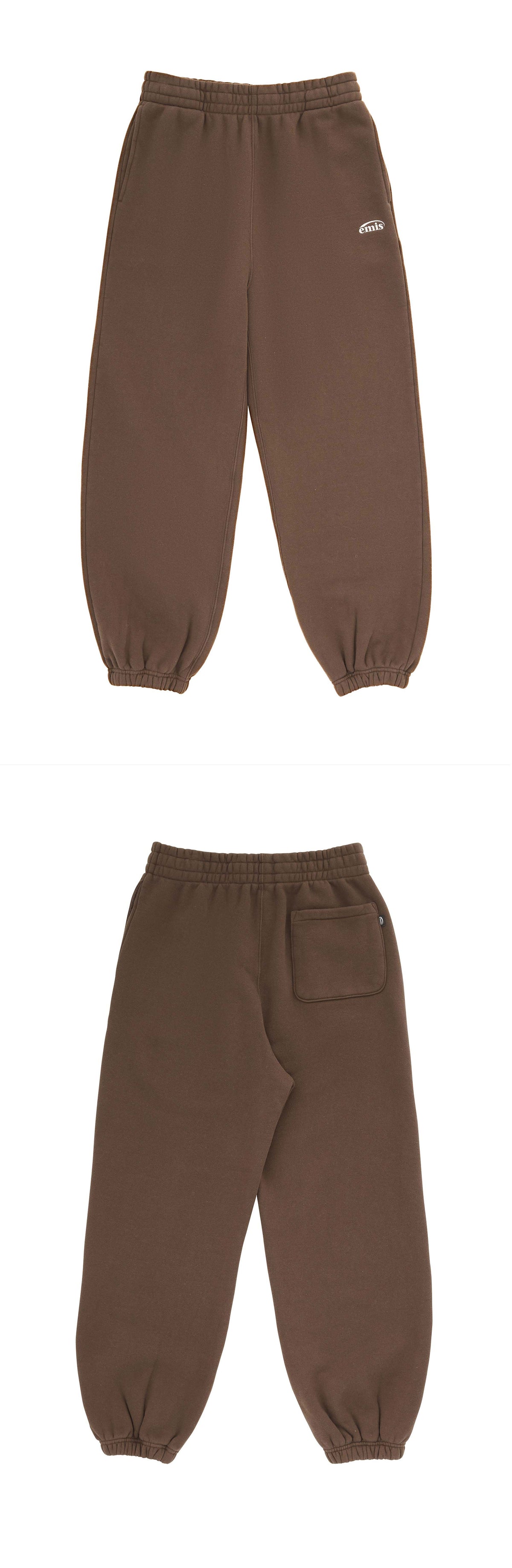 EMIS Essential Heavy Sweat Pants-Brown