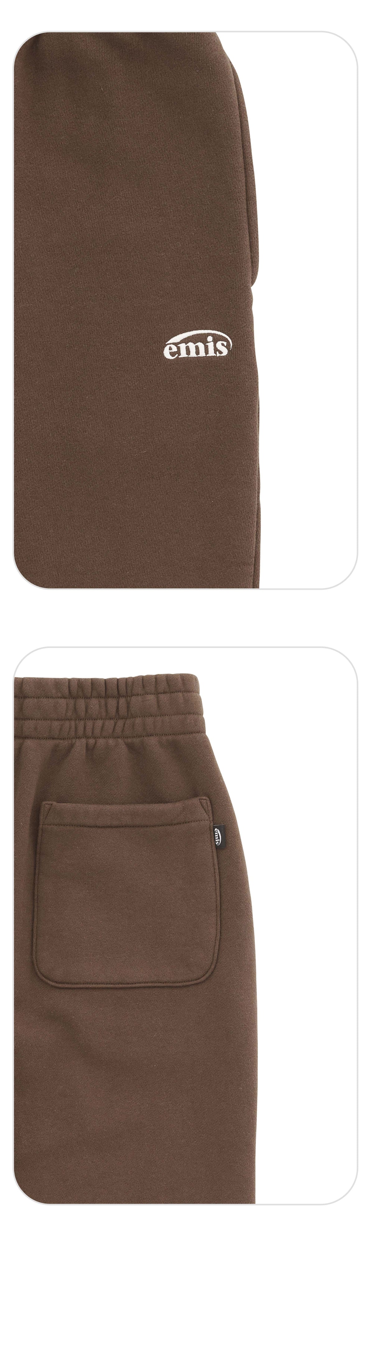 EMIS Essential Heavy Sweat Pants-Brown