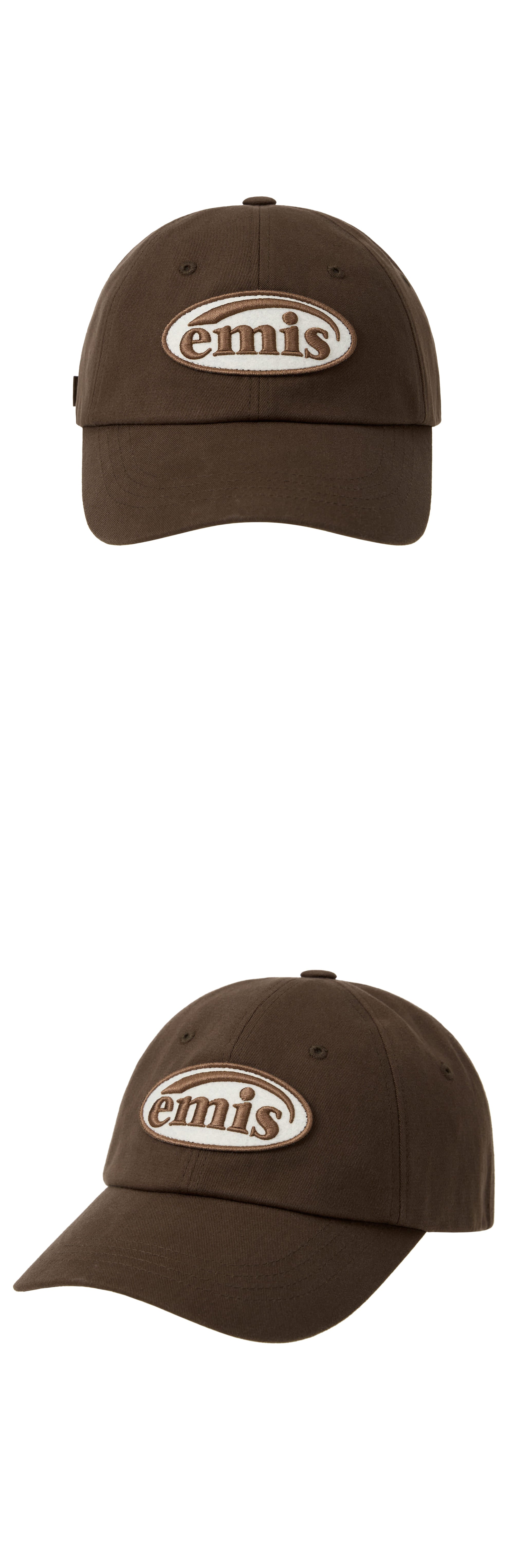 Emis Tone ON Tone Wappen Ball Cap-Brown