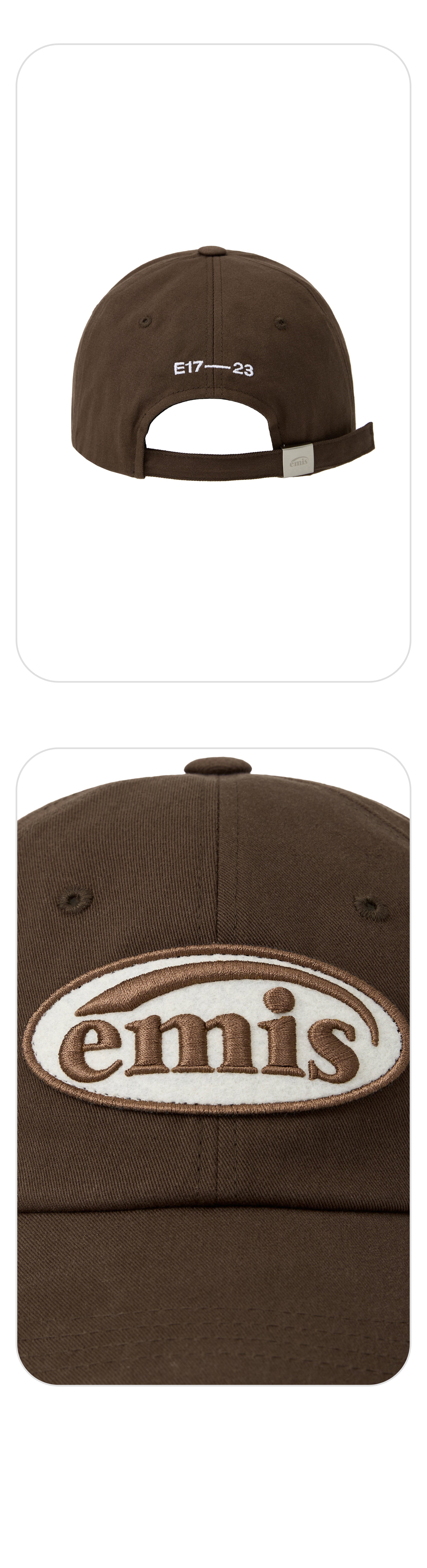 Emis Tone ON Tone Wappen Ball Cap-Brown