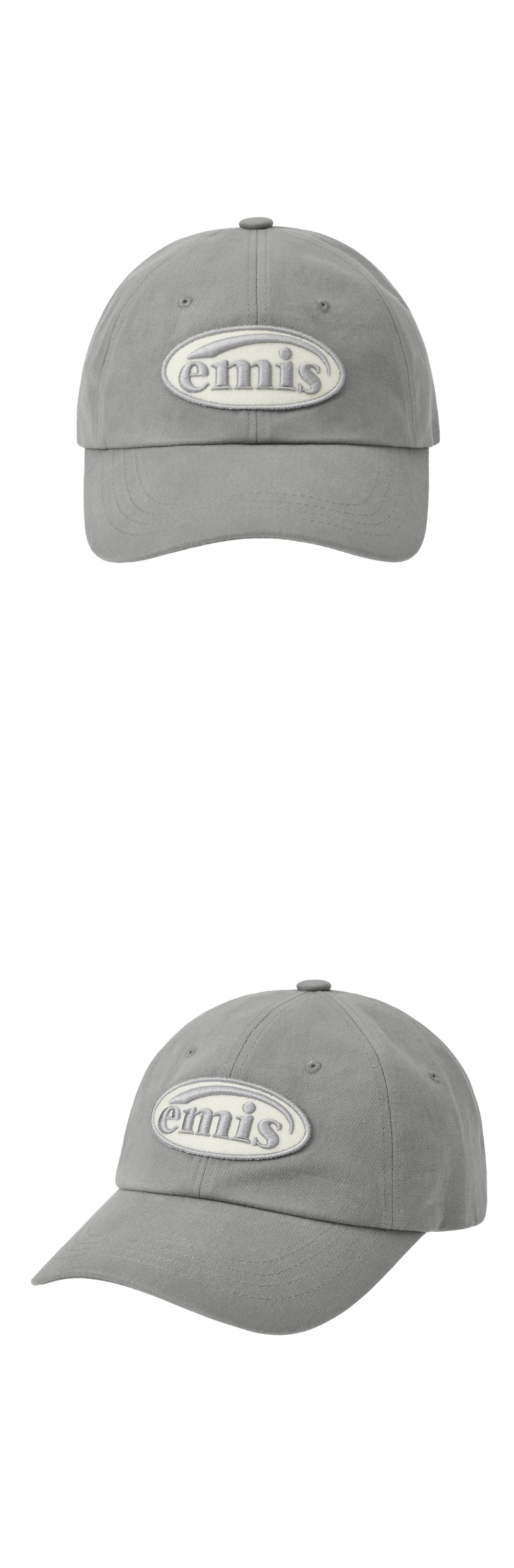 Emis Tone ON Tone Wappen Ball Cap-Gray