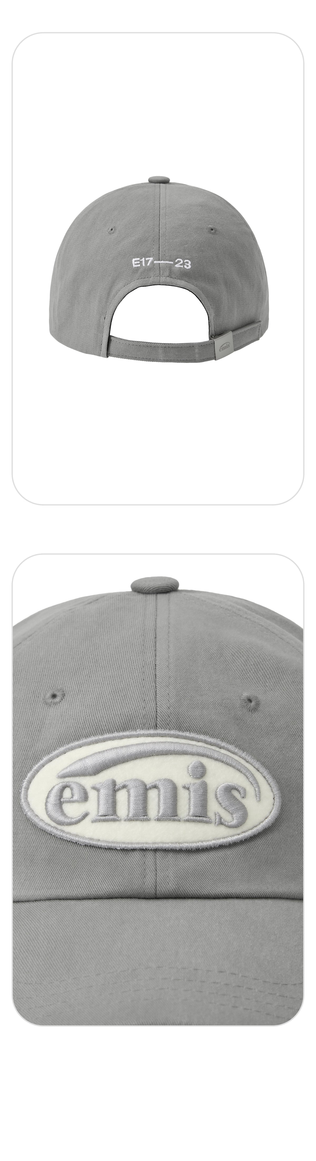 Emis Tone ON Tone Wappen Ball Cap-Gray