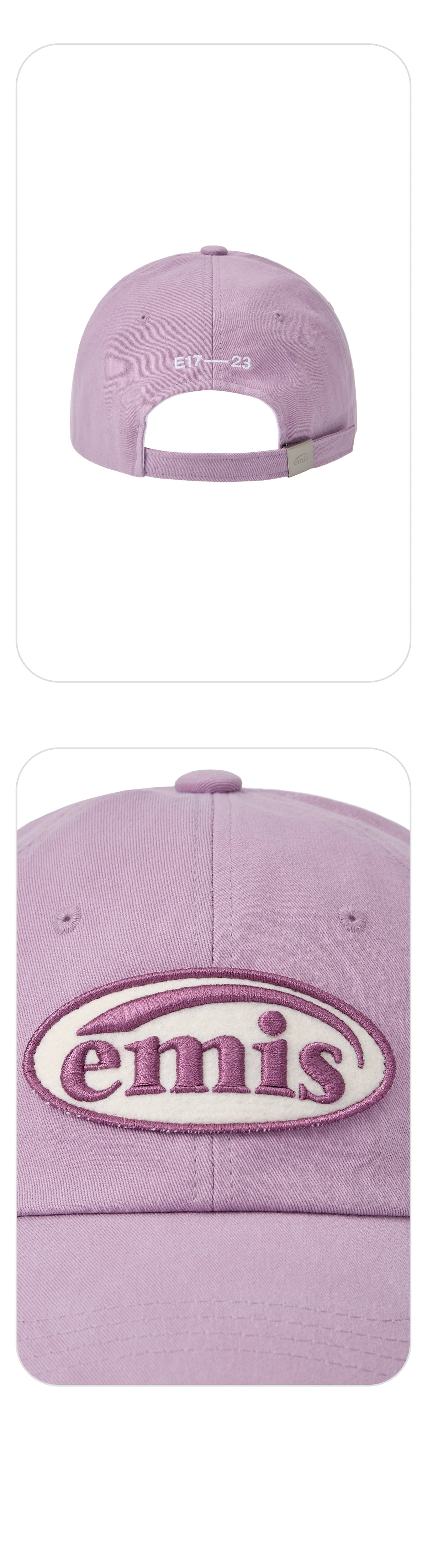 EMIS Tone On Tone Wappen Ball Cap-Light Purple