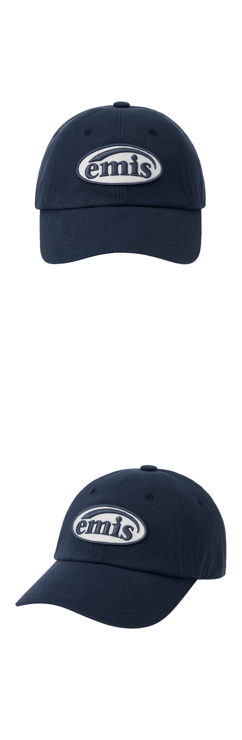 Emis Tone ON Tone Wappen Ball Cap-Navy