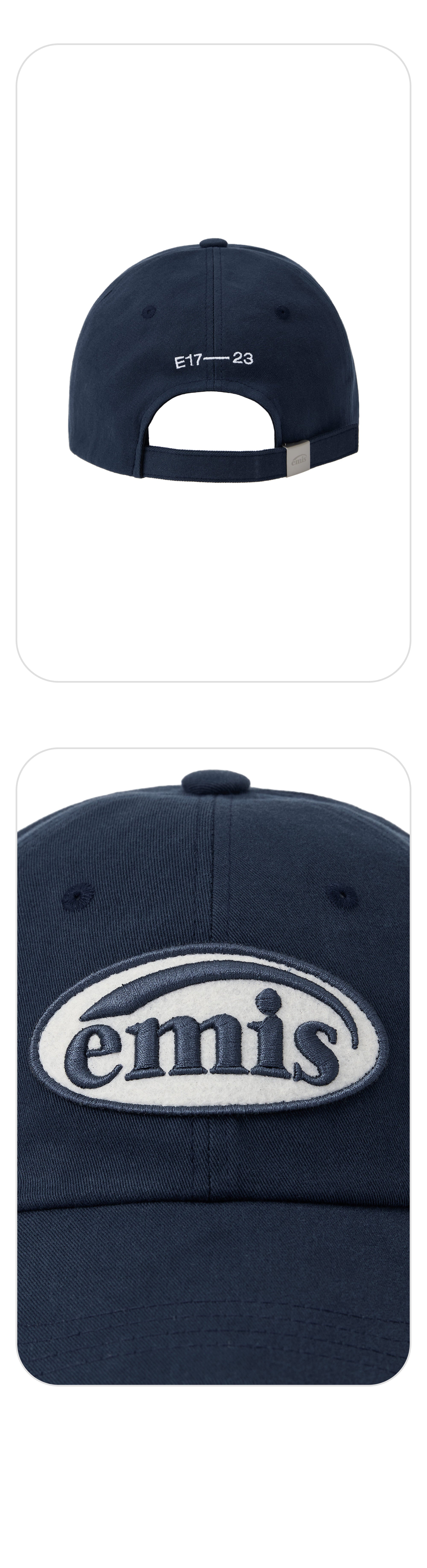 Emis Tone ON Tone Wappen Ball Cap-Navy