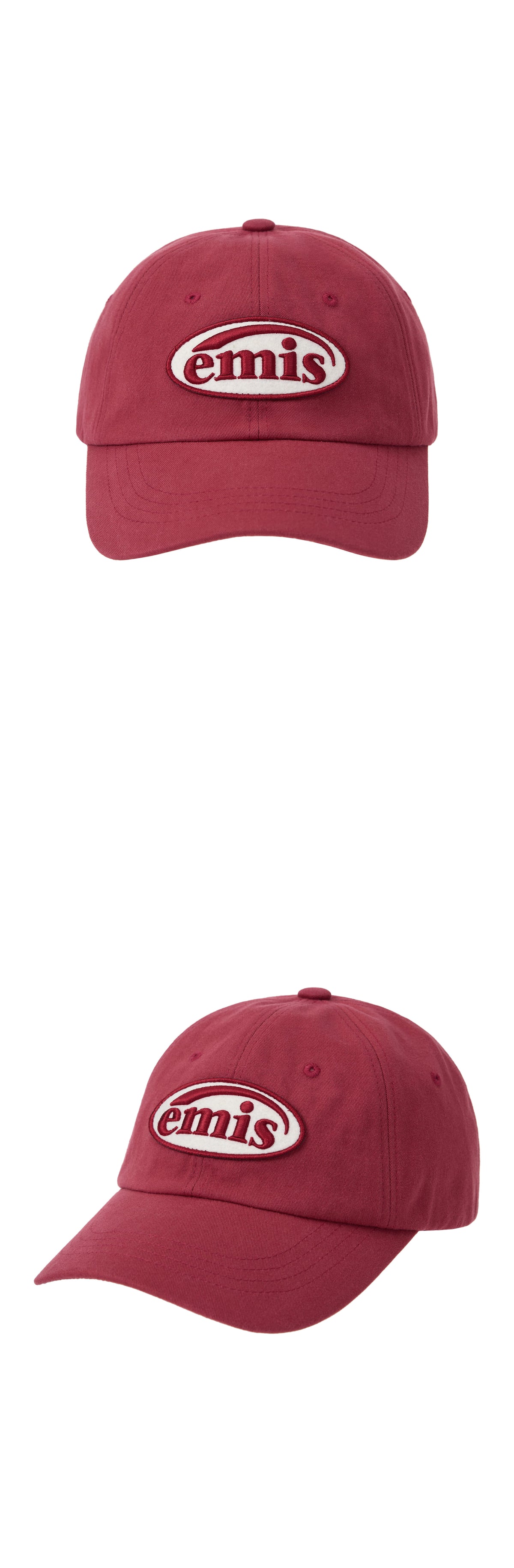 EMIS Tone On Tone Wappen Ball Cap-Red