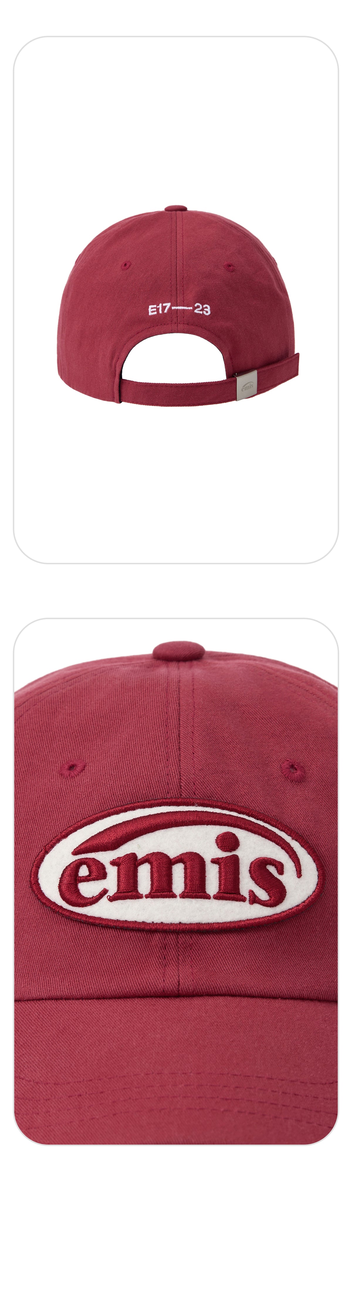 EMIS Tone On Tone Wappen Ball Cap-Red