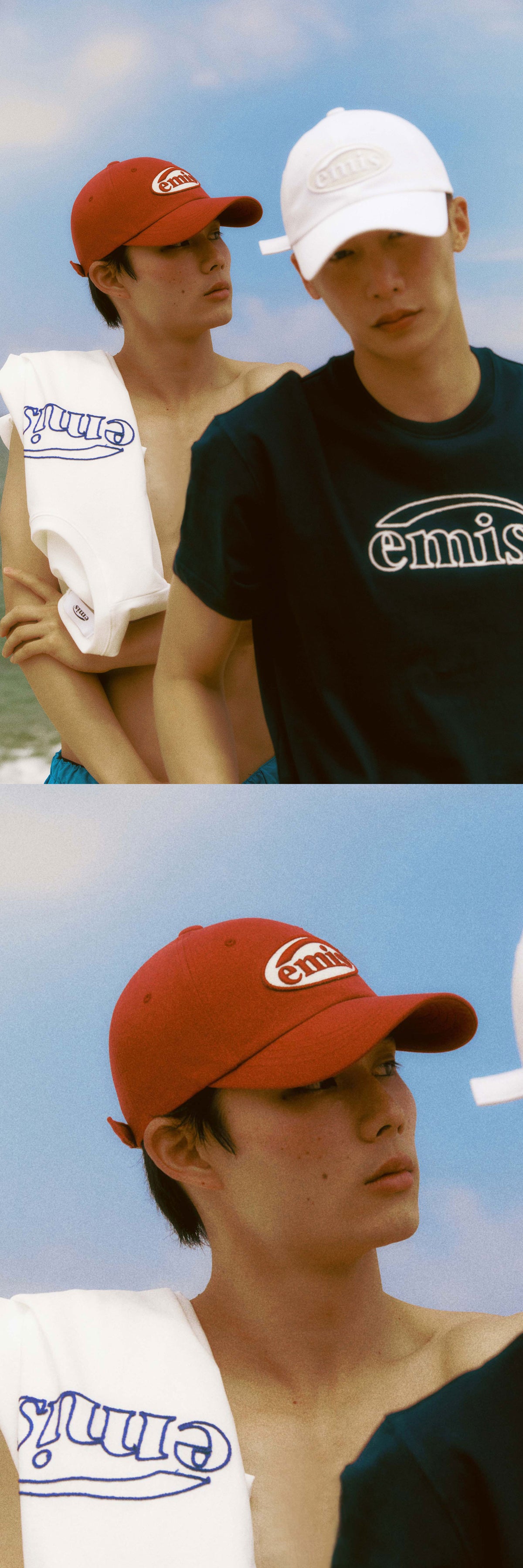 EMIS Tone On Tone Wappen Ball Cap-Red