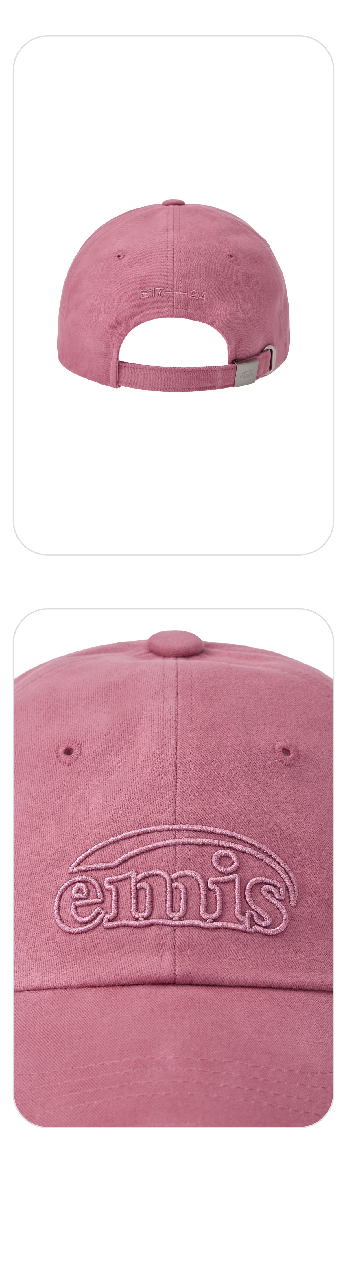 EMIS Cotton Brushed Ball Cap-Pink