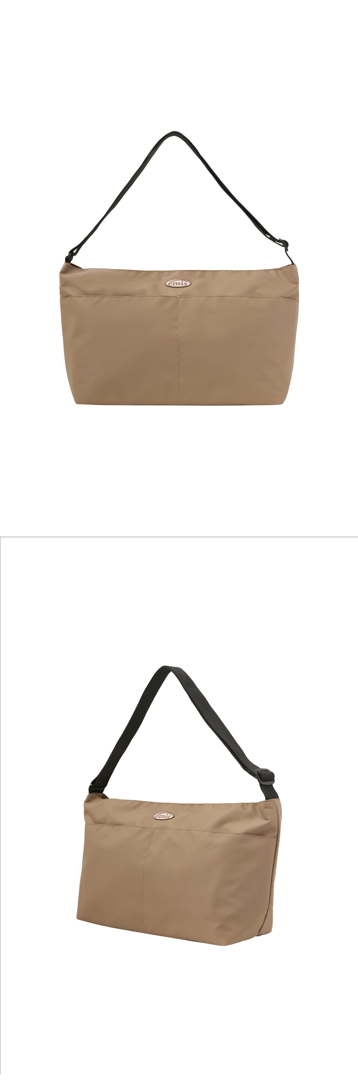 EMIS Nylon Crossed Body Bag-Beige