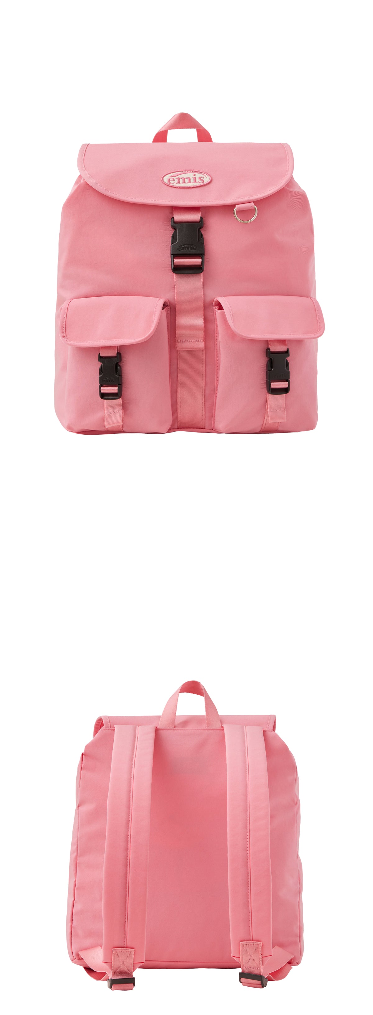 EMIS Double Pocket Backpack-Pink
