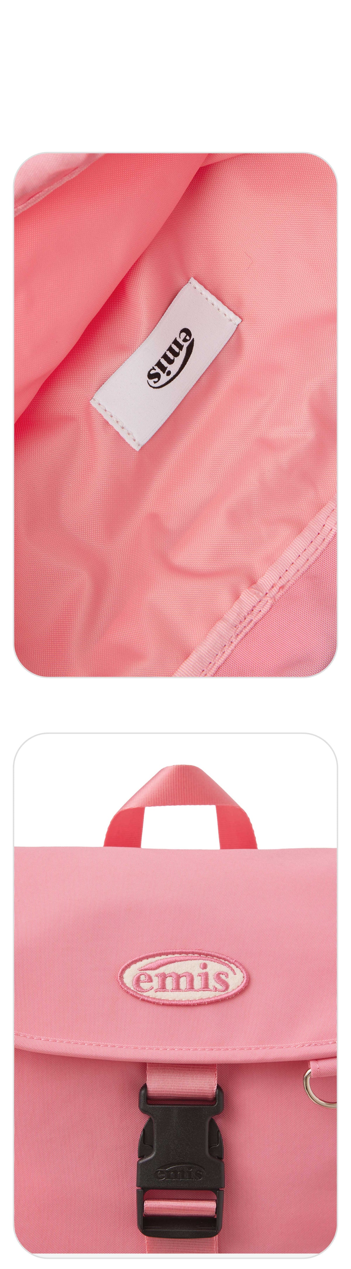 EMIS Double Pocket Backpack-Pink