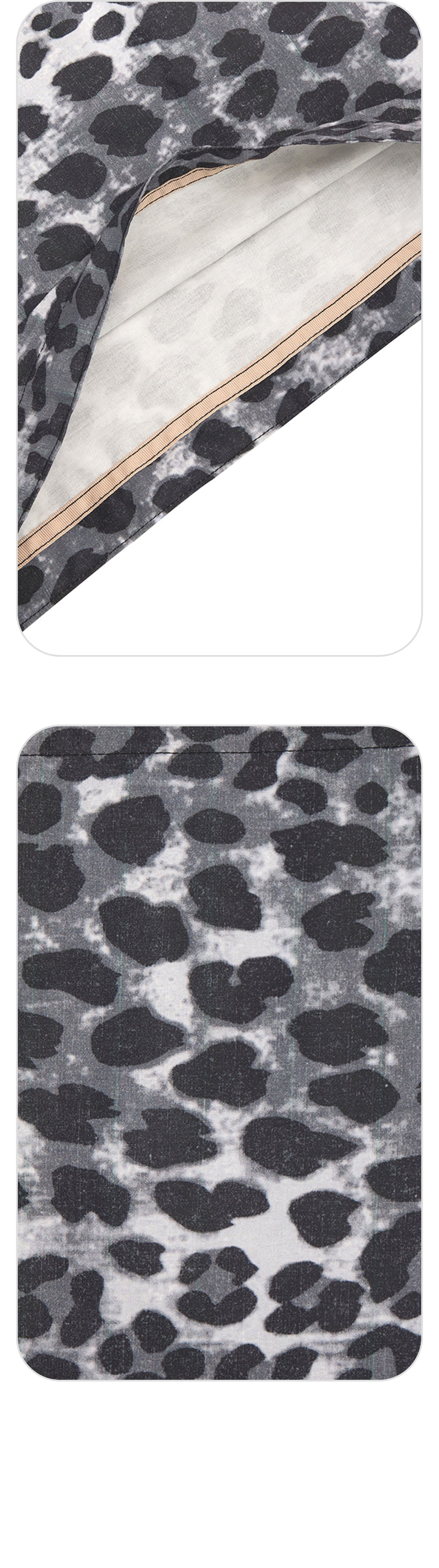 Emis Cotton Leopard Eco Bag-Gray