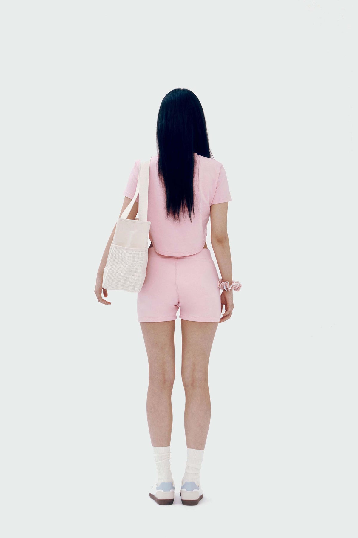 EMIS Chain Stitch T-Shirt-Pink/White