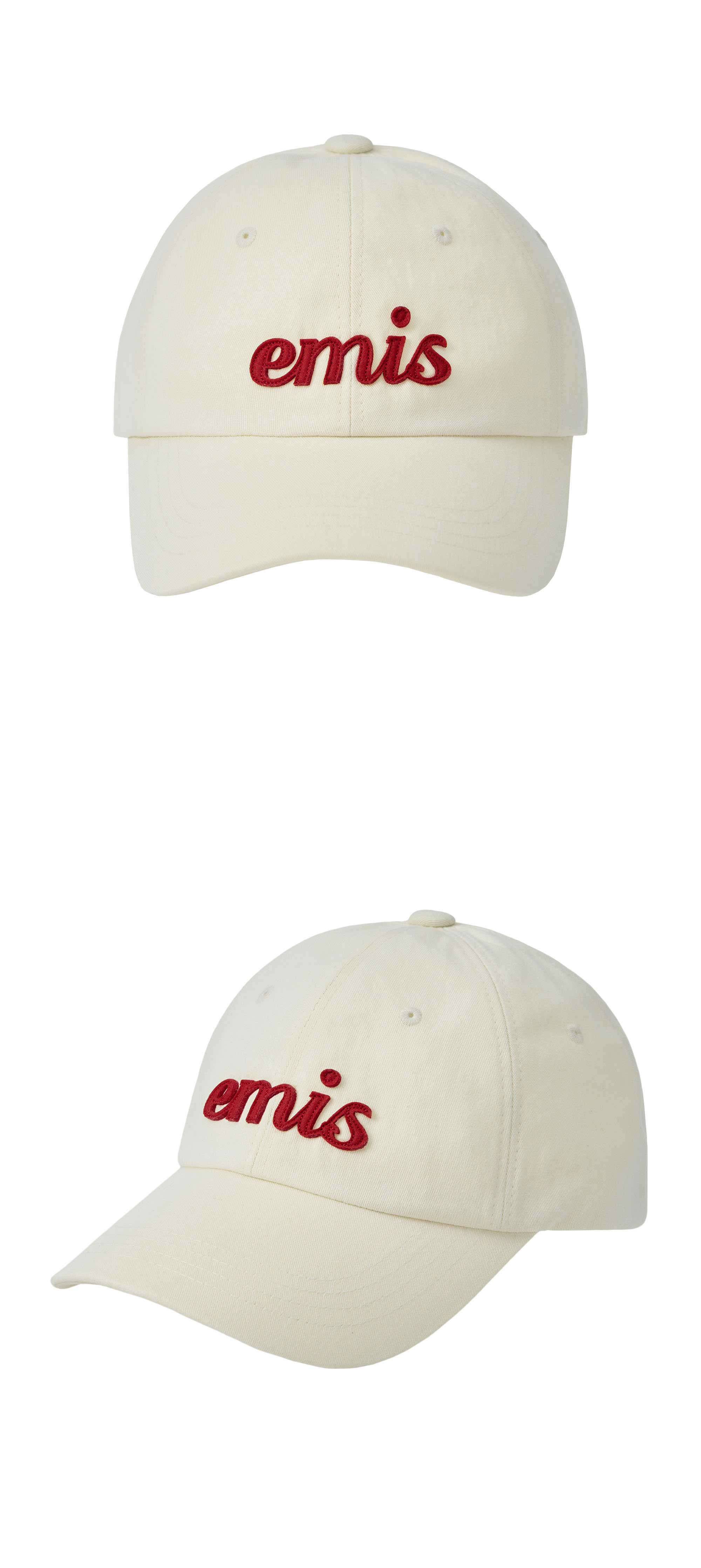 Emis Applique Ball Cap-Cream