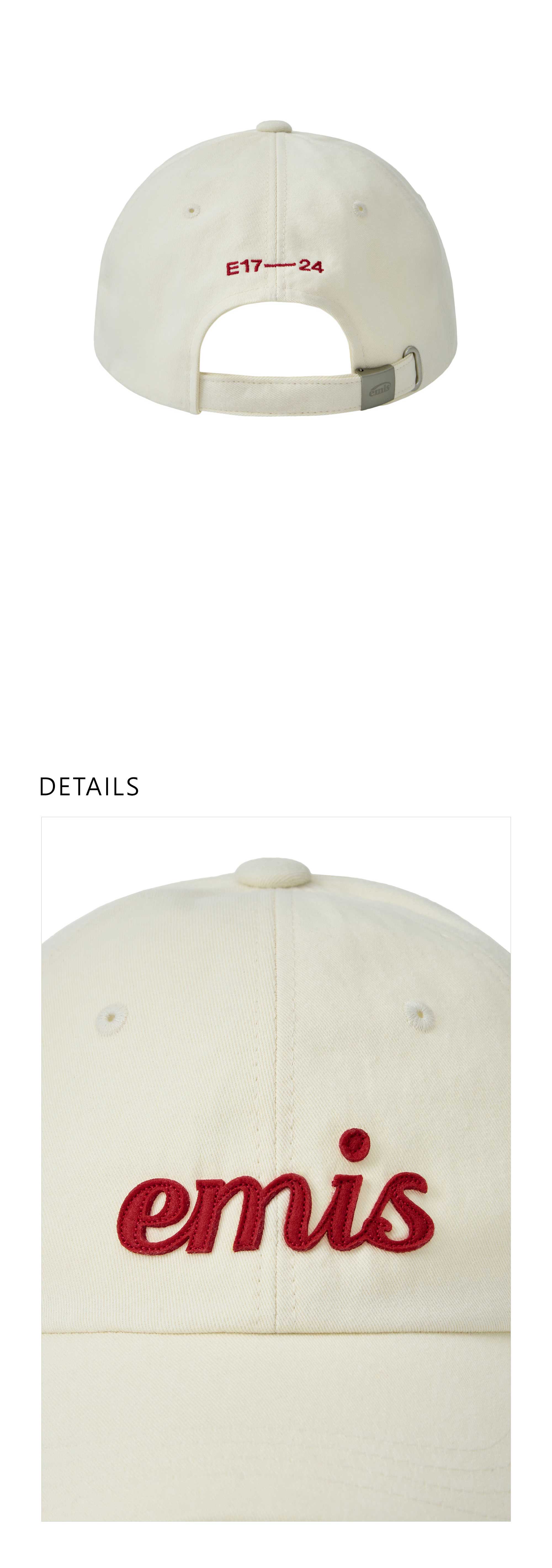 Emis Applique Ball Cap-Cream