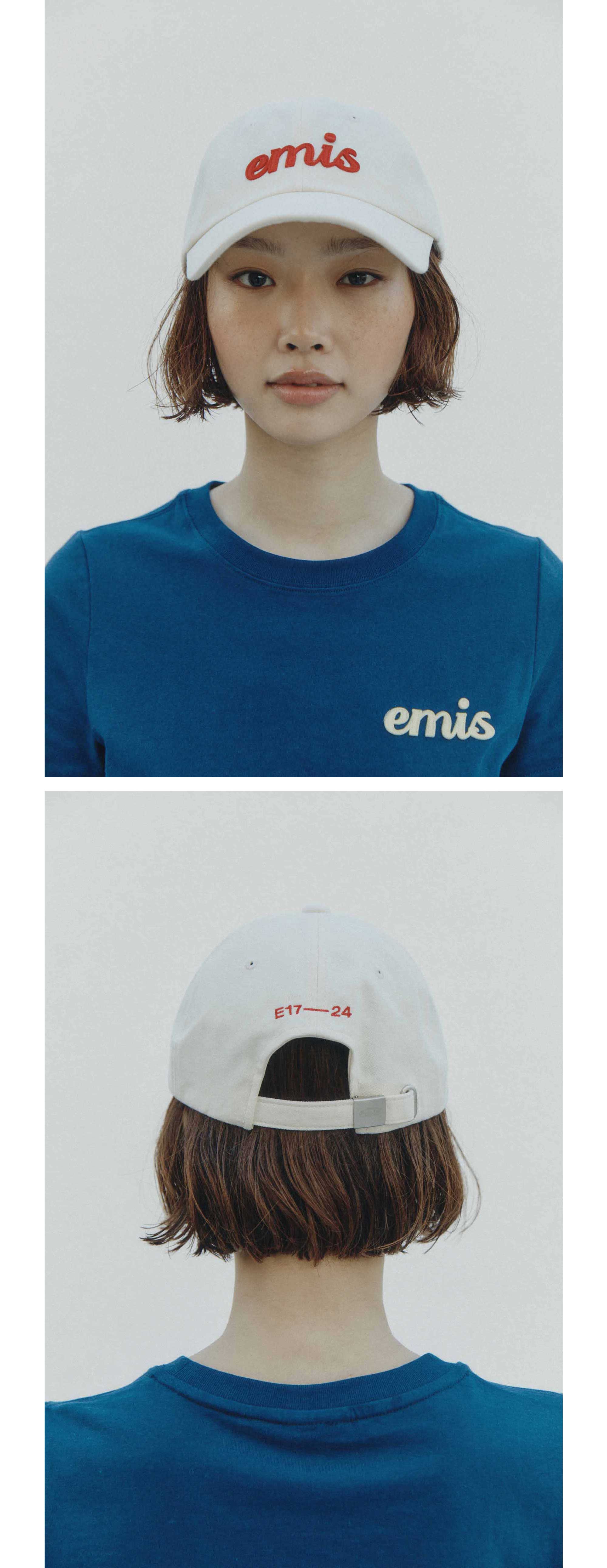 Emis Applique Ball Cap-Cream