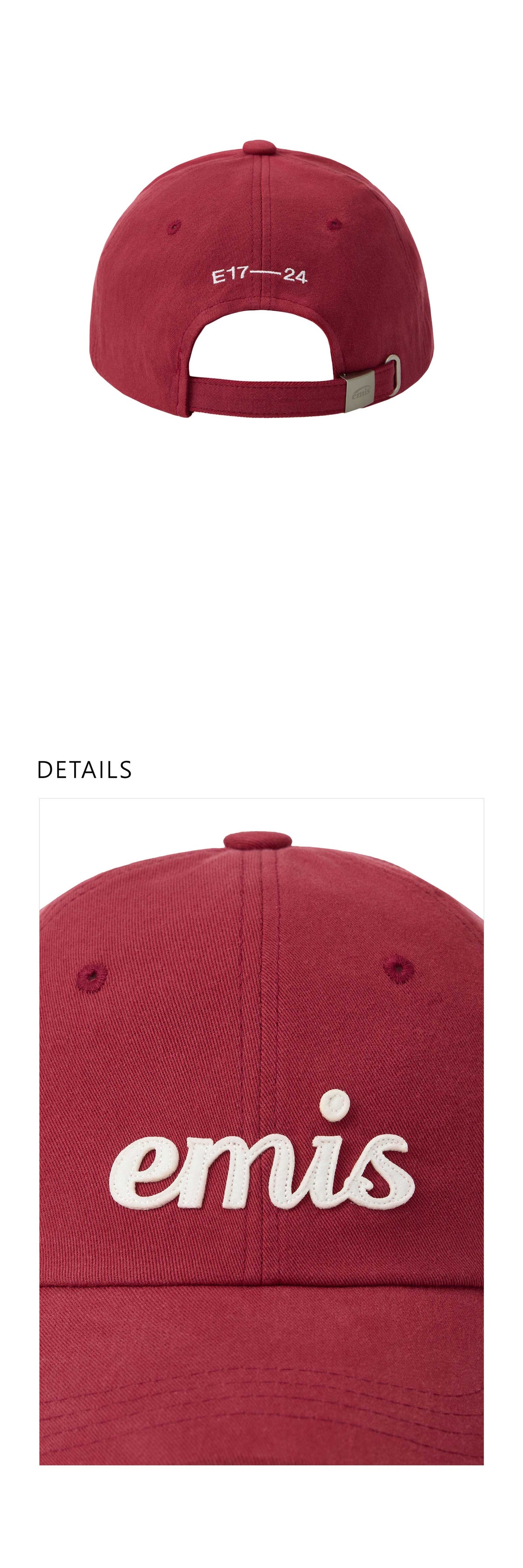 EMIS Applique Ball Cap-Red