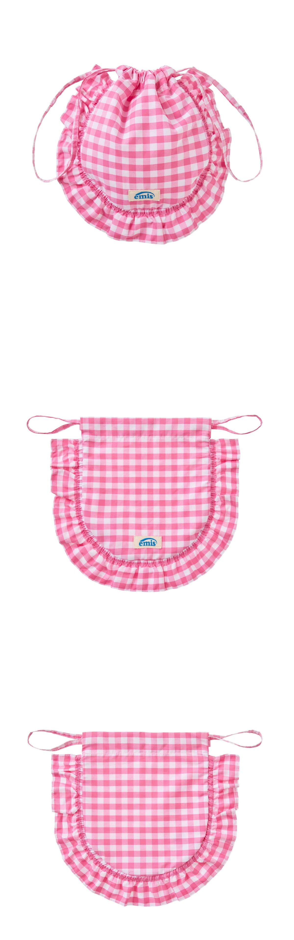 EMIS Check String Eco Bag-Pink
