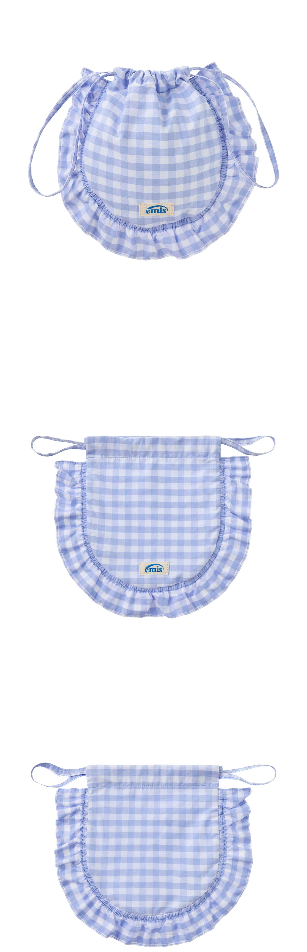 EMIS Check String Eco Bag-Sky Blue