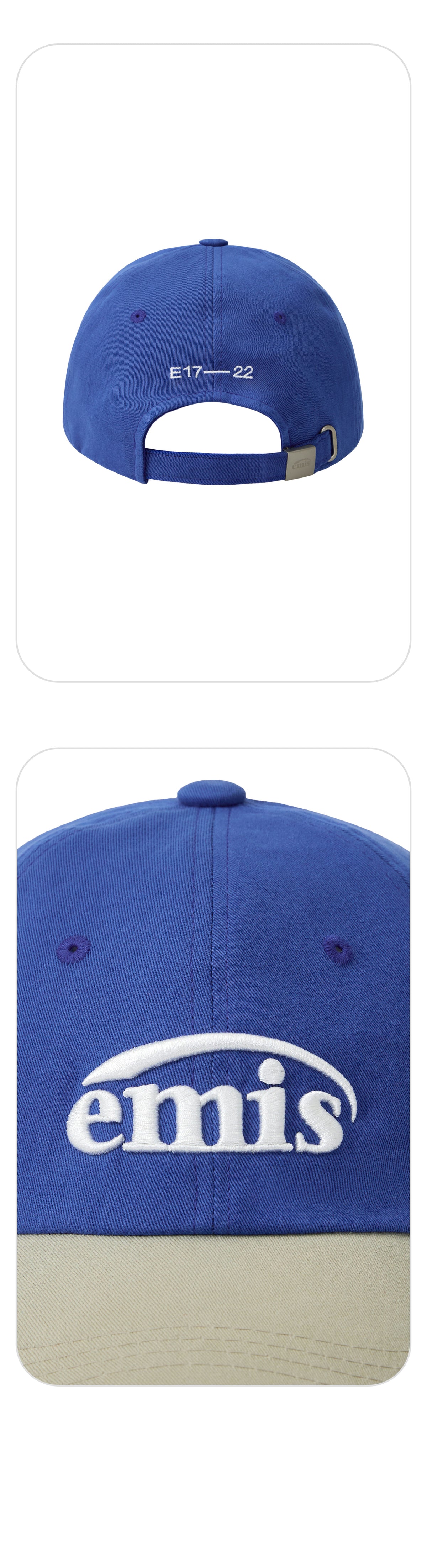 EMIS New Logo Mix Ball Cap(Renewal)-Beige/Blue