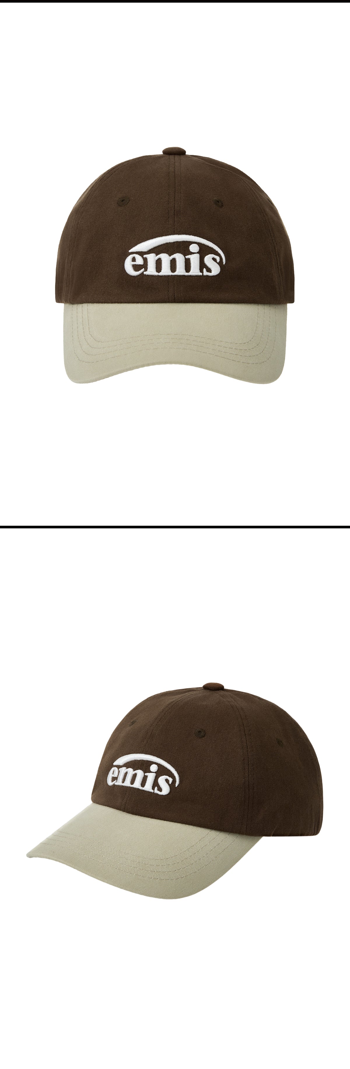 EMIS New Logo Mix Ball Cap(Renewal)-Beige/Brown