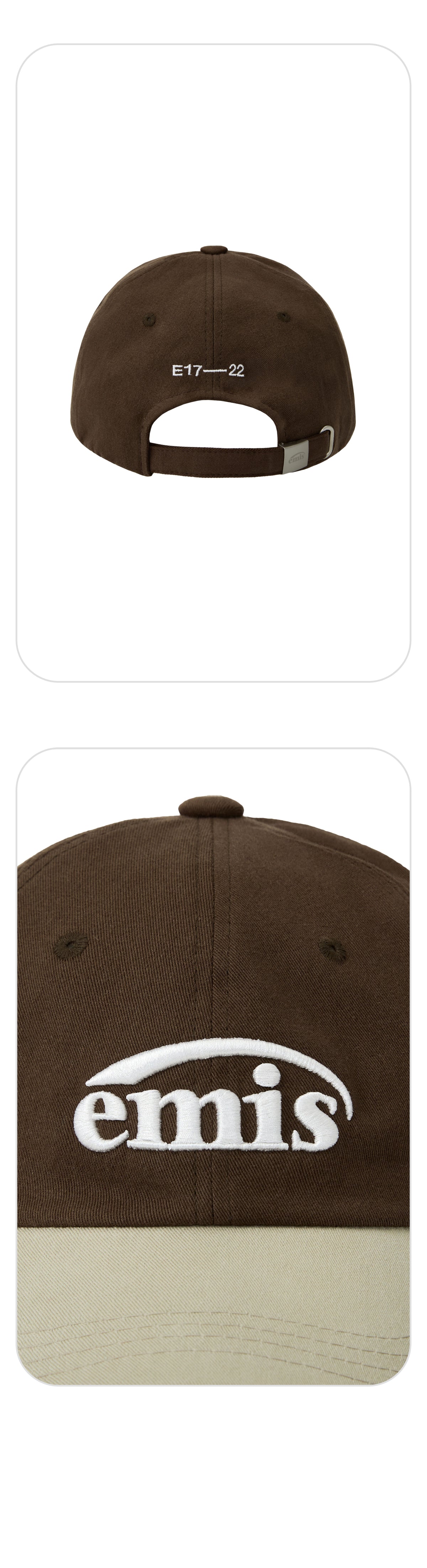 EMIS New Logo Mix Ball Cap(Renewal)-Beige/Brown