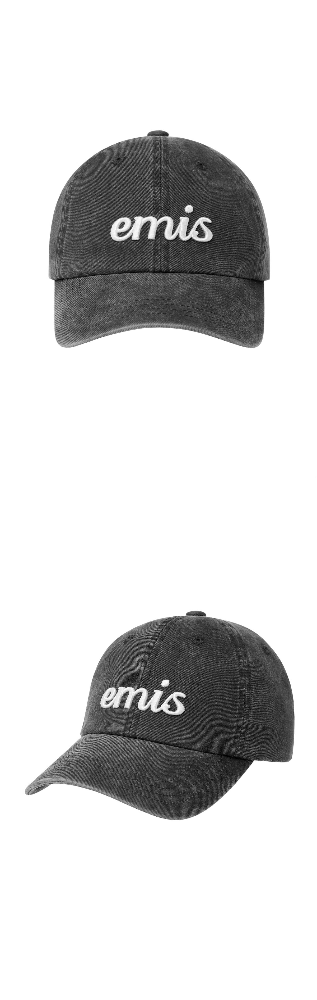 EMIS Vintage Pigment Ball Cap-Black