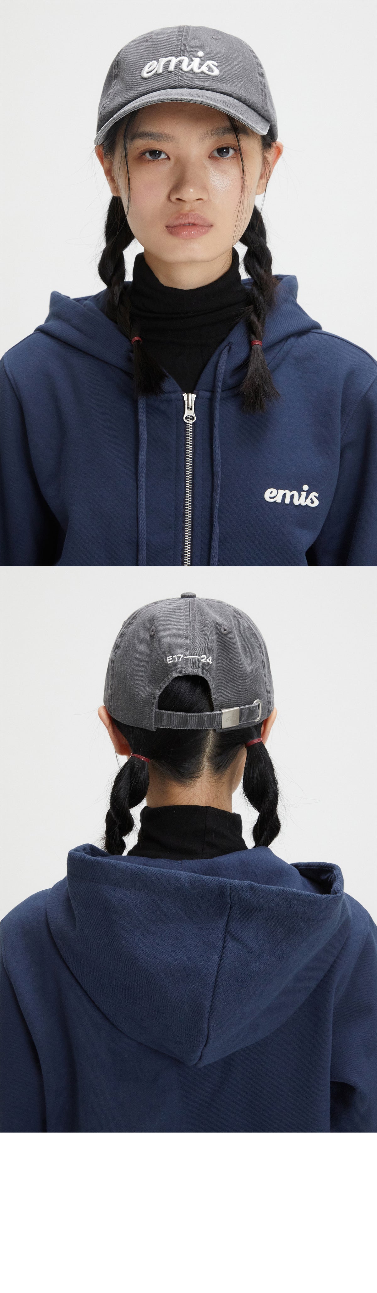 EMIS Vintage Pigment Ball Cap-Black