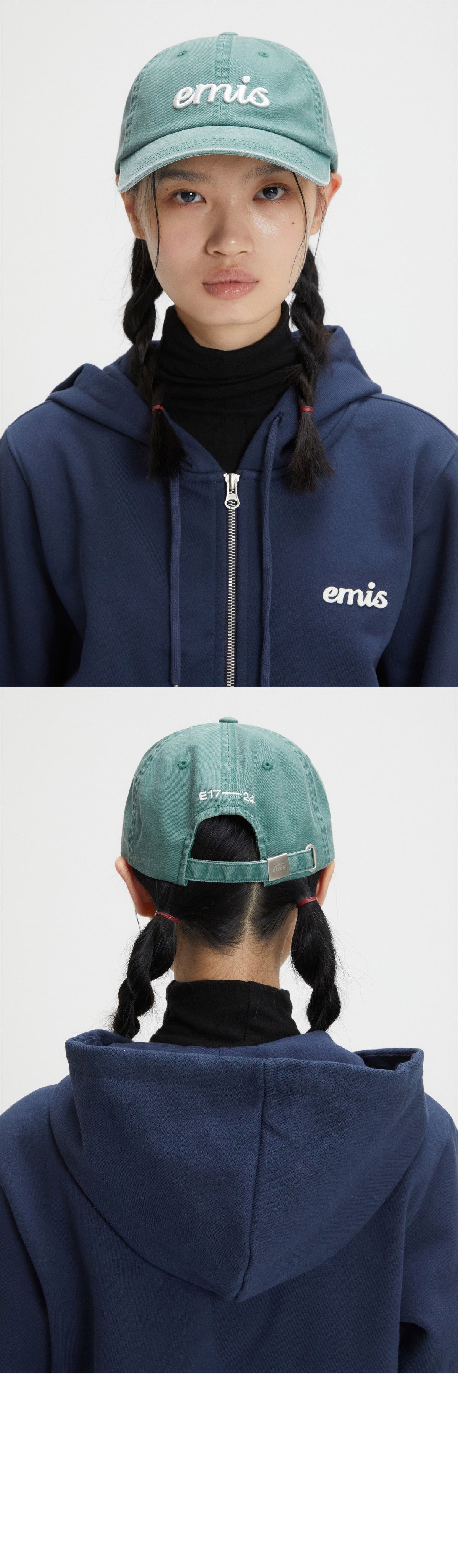 EMIS Vintage Pigment Ball Cap-Green