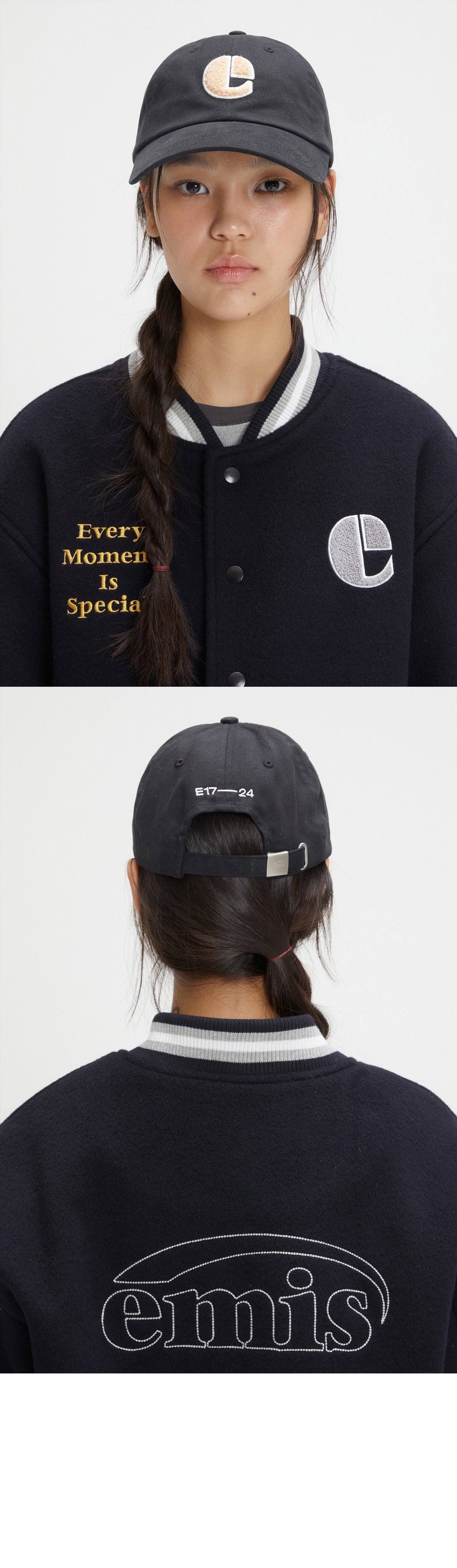 EMIS Boucle Vintage Logo Ball Cap-Black